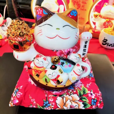 Mèo Thần Tài Thuận Hòa Phú Quý - 16 cm