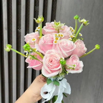 Hoa Cưới Cầm Tay Cô Dâu Đơn Giản HC13