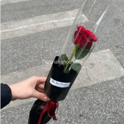 Bó Hoa 1 Bông Hồng Đỏ HB143