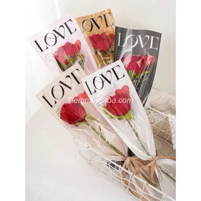 Gói hoa 1 bông tự chọn màu
