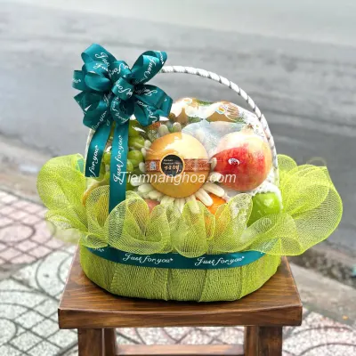 Gold imported fruit basket GTC02