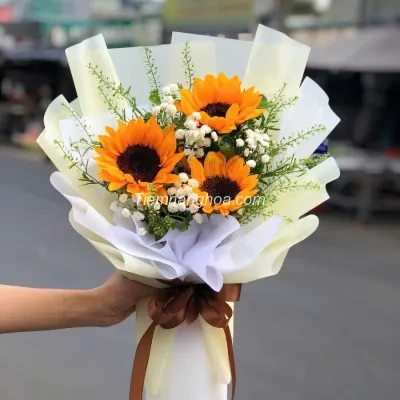 Bó hoa hướng dương 3 bông HB175