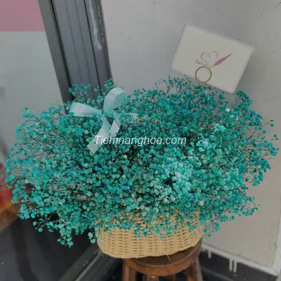 Baby blue flower basket HG32
