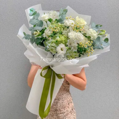 Green Hydrangea Bouquet HB188