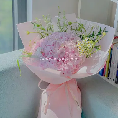 Sweet Pink Hydrangea Bouquet HB189