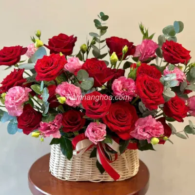 Rose basket of wealth and wealth HB34