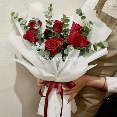 Bó hoa hồng đỏ tình yêu HB203