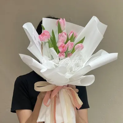 Pastel Pink Tulip Bouquet HB210