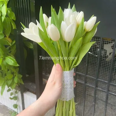 White tulip wedding flowers HC25