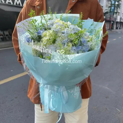 Bó hoa cẩm tú cầu trong sáng HB250