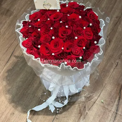 Bó hoa hồng đỏ 60 bông HB324