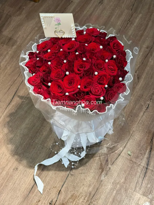 Bó hoa hồng đỏ 60 bông HB324