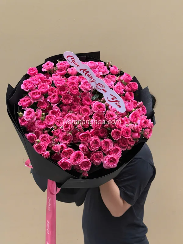 Bó hoa hồng sofia size trung 45cm HB325