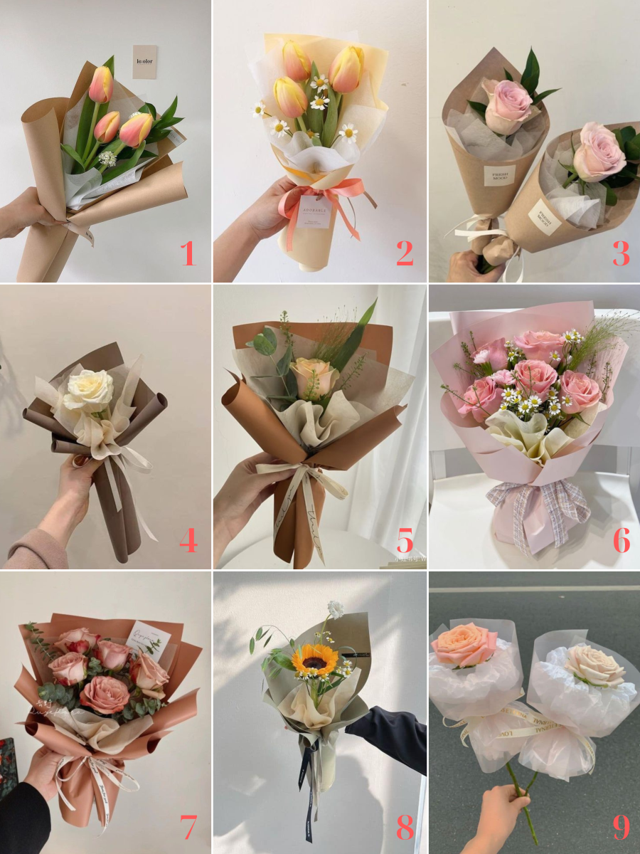 Mẫu bó hoa 20-10 cho công ty đẹp