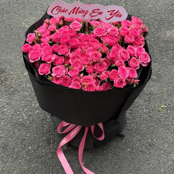Bó hoa hồng sofia size trung 45cm HB325 - Ảnh 1
