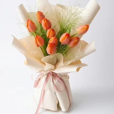 Orange Tulip Bouquet HB277