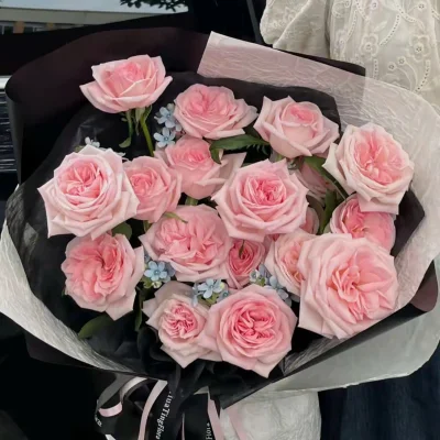 Pastel pink flower bouquet HB260