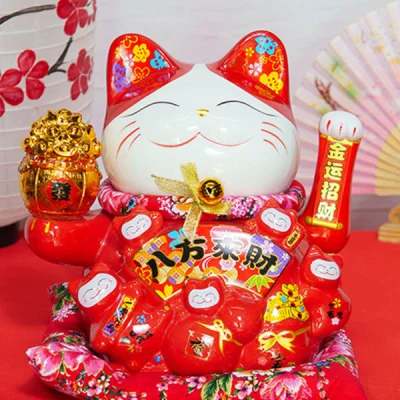 Mèo Thần Tài Kim Tiền Đại Phát Tài - Đỏ