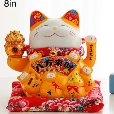 Mèo Thần Tài Kim Tiền Đại Phát Tài - Vàng - 23 cm