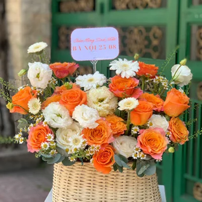Creamsicle Sunset flower basket HG03