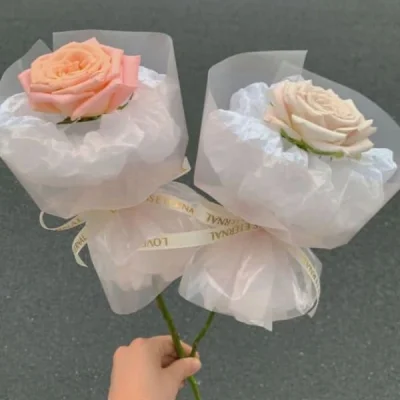 Bó bông hồng nhỏ 1 bông Hàn Quốc (Số 9)