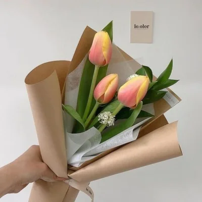 Bó hoa nhỏ Tulip cam nhập khẩu (Số 1)