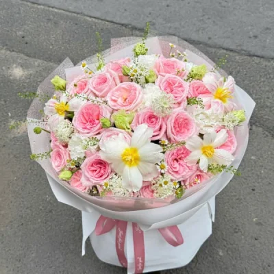 Bó Hoa Ohara Hồng Dịu Dàng HB133