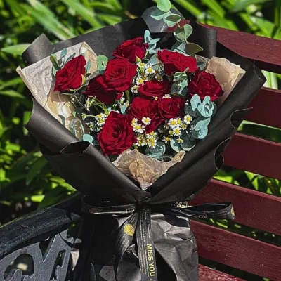 Bó Hoa Hồng Đỏ Kiêu Kỳ HB140