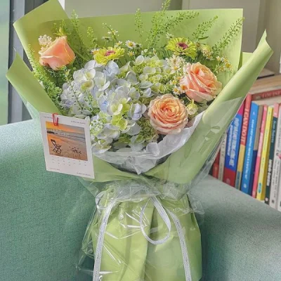 Bó Hoa Cẩm Tú Cầu Xanh Lá HB150