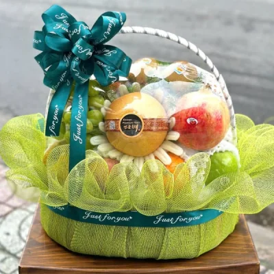 Gold imported fruit basket GTC02