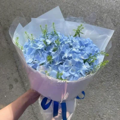 Blue hydrangea bouquet HB248